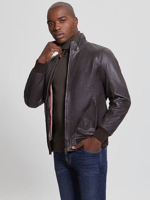 Guess Soft Leather Jacket Maro | GUESS-SN30878