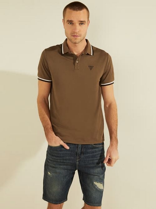 Guess Sports Pique Logo Polo Maro | GUESS-SN31163