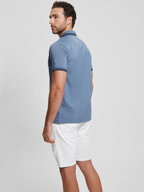 Guess Sports Pique Polo Albastri | GUESS-SN31176