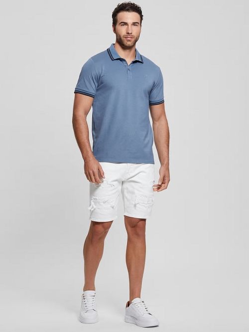 Guess Sports Pique Polo Albastri | GUESS-SN31176