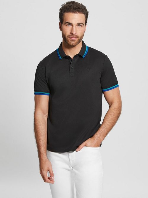 Guess Sports Pique Polo Negrii | GUESS-SN31177