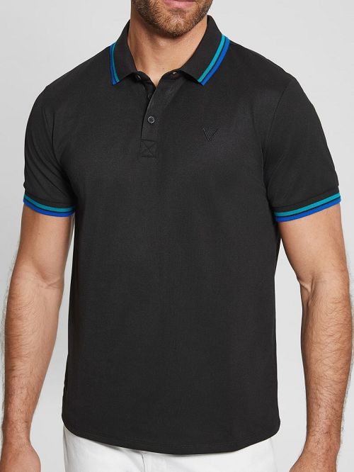 Guess Sports Pique Polo Negrii | GUESS-SN31177
