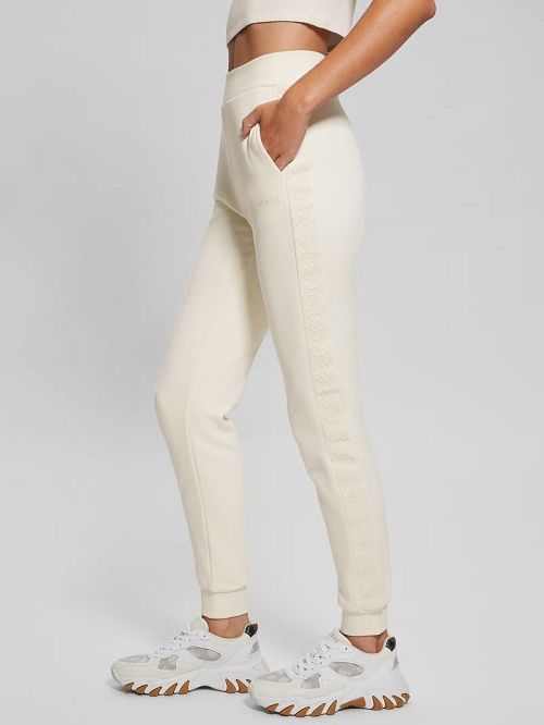 Guess Stacie Logo-Tape Joggers Albi | GUESS-SN28439