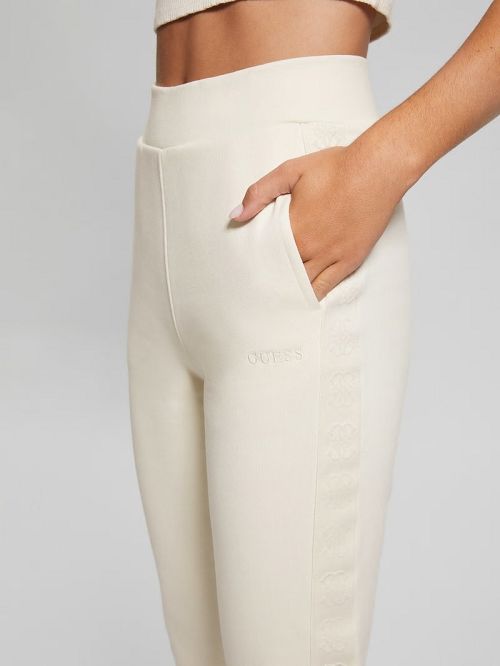 Guess Stacie Logo-Tape Joggers Albi | GUESS-SN28439
