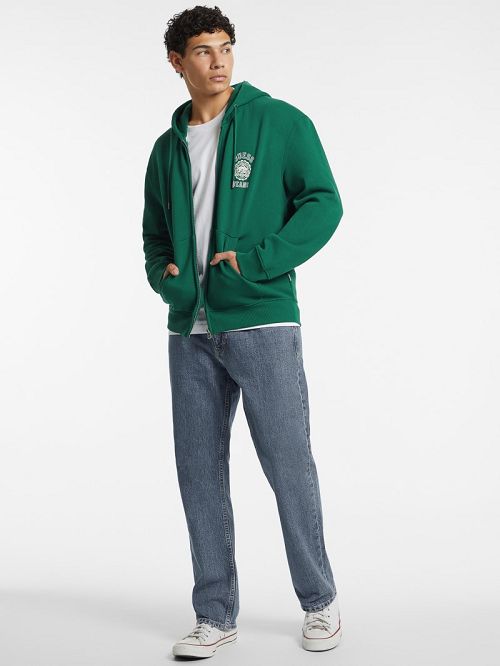 Guess Stamp Logo Zip-Up Hoodie Verzi | GUESS-SN30918