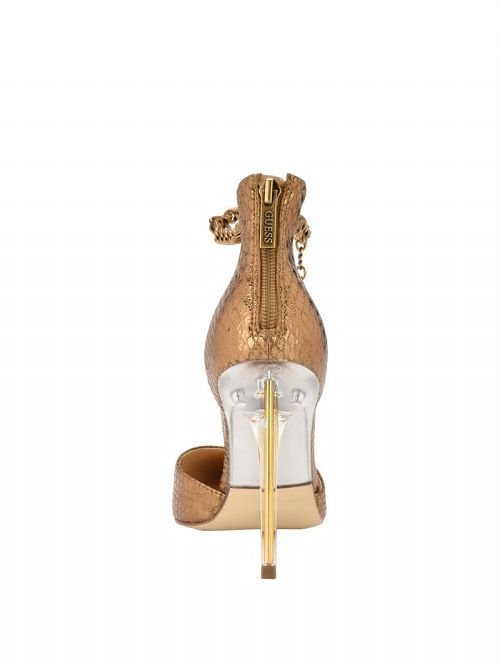 Guess Stefany G-Chain Ankle Strap Pumps Maro | GUESS-SN29833