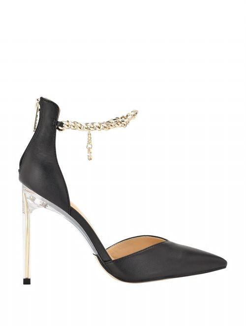 Guess Stefany G-Chain Ankle Strap Pumps Negrii | GUESS-SN29820