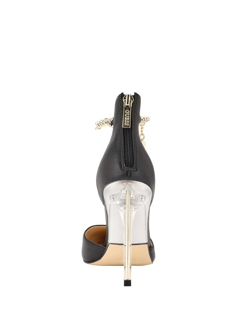 Guess Stefany G-Chain Ankle Strap Pumps Negrii | GUESS-SN29820