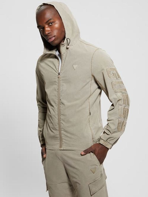 Guess Steno Hooded Jacket Bej | GUESS-SN31548