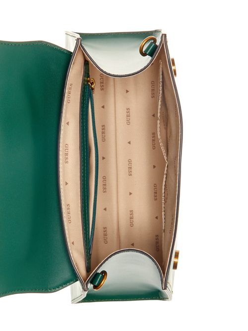 Guess Stephi Bamboo Handle Mini Satchel Verzi | GUESS-SN29197