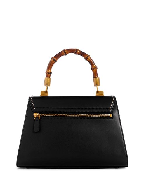 Guess Stephi Bamboo Handle Mini Satchel Negrii | GUESS-SN29229