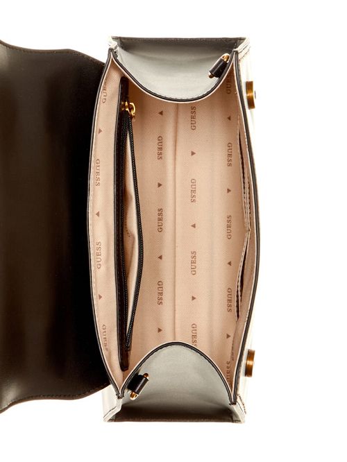 Guess Stephi Bamboo Handle Mini Satchel Negrii | GUESS-SN29229