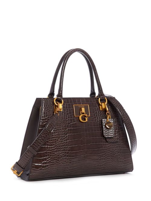 Guess Stephi Croc Girlfriend Satchel Maro | GUESS-SN29241