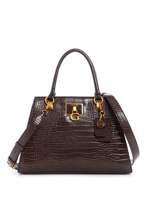 Guess Stephi Croc Girlfriend Satchel Maro | GUESS-SN29241