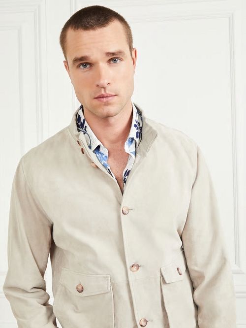 Guess Suede Leather Flight Jacket Albi | GUESS-SN30752