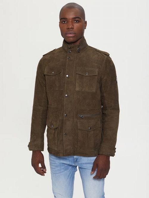 Guess Suede Utility Jacket Gri | GUESS-SN30837