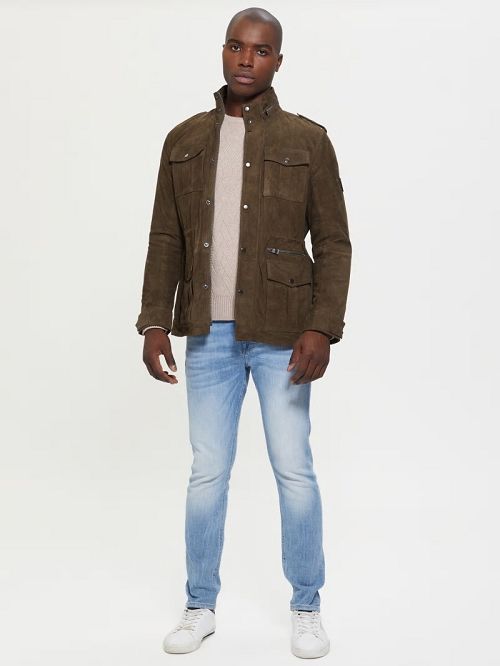 Guess Suede Utility Jacket Gri | GUESS-SN30837