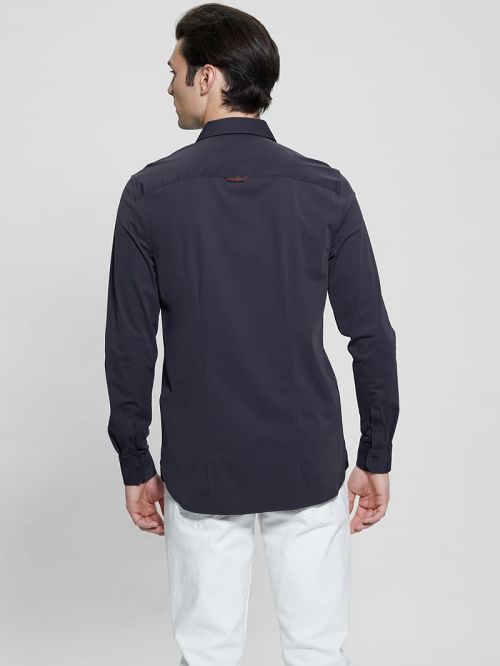 Guess Sunset Tech-Stretch Shirt Albastri | GUESS-SN31191