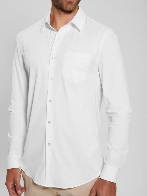 Guess Sunset Tech-Stretch Shirt Albi | GUESS-SN31273