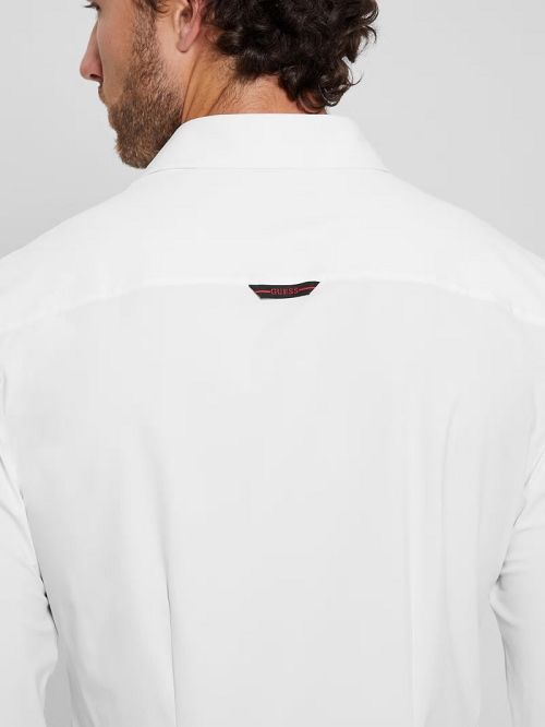 Guess Sunset Tech-Stretch Shirt Albi | GUESS-SN31273