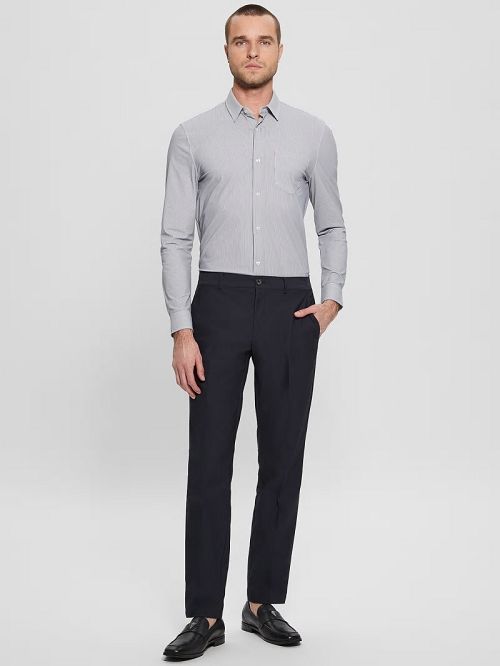 Guess Sunset Tech-Stretch Shirt Negrii Albi | GUESS-SN31095