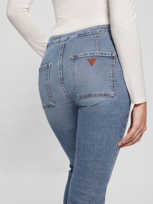 Guess Tahlia Kick Flare Jeans Albastri | GUESS-SN26494
