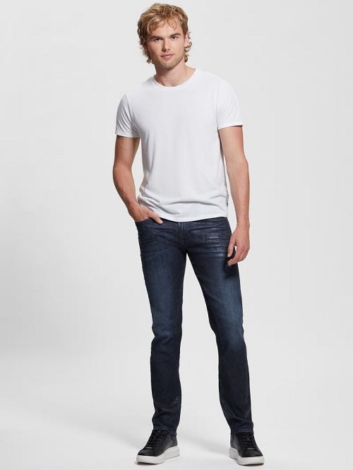 Guess Tapered Zip Pocket Jeans Albastri | GUESS-SN30389