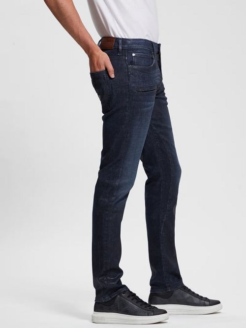 Guess Tapered Zip Pocket Jeans Albastri | GUESS-SN30389