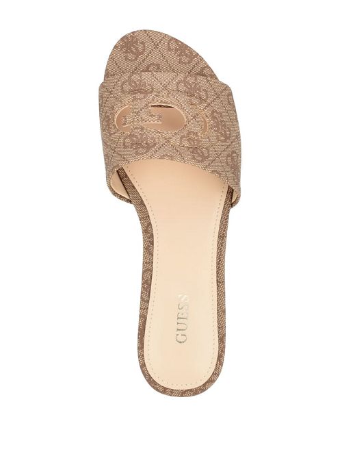 Guess Tashia Logo Slide Sandals Maro | GUESS-SN29732