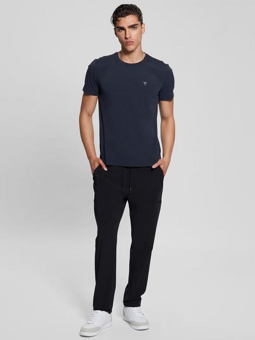 Guess Tech-Stretch Patch Tee Albastri | GUESS-SN30475