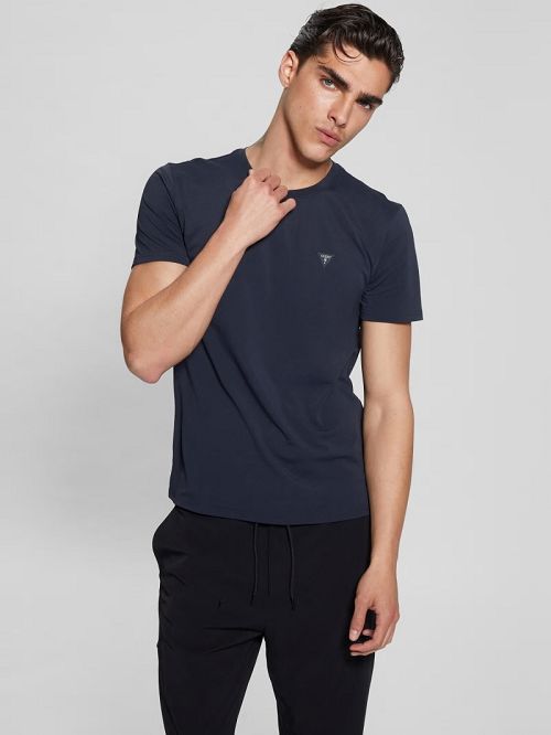 Guess Tech-Stretch Patch Tee Albastri | GUESS-SN30475