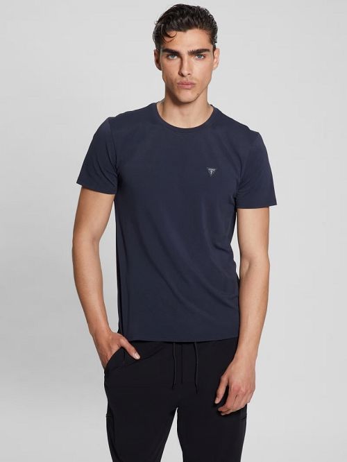 Guess Tech-Stretch Patch Tee Albastri | GUESS-SN30475