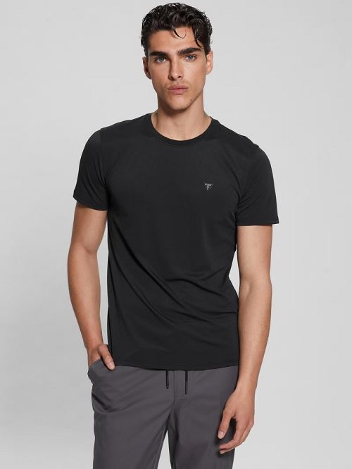 Guess Tech-Stretch Patch Tee Negrii | GUESS-SN30626