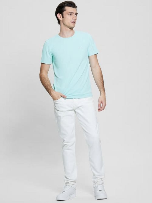 Guess Tech-Stretch Patch Tee Turcoaz | GUESS-SN30634