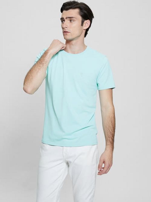 Guess Tech-Stretch Patch Tee Turcoaz | GUESS-SN30634