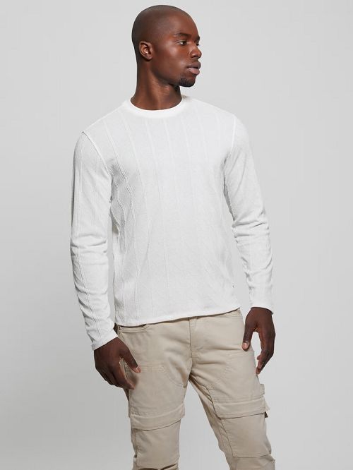 Guess Textured Knit Long-Sleeve Top Albi | GUESS-SN30691