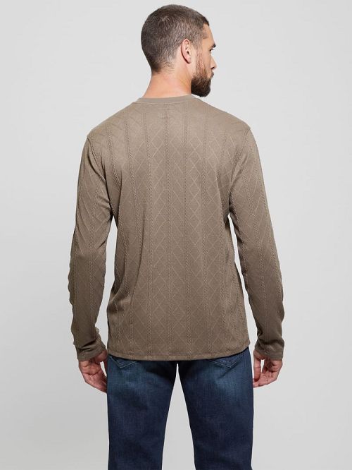Guess Textured Knit Long-Sleeve Top Maro | GUESS-SN30702