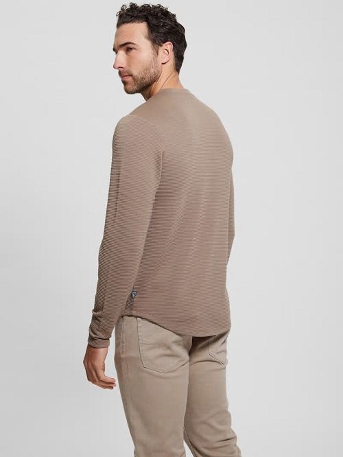 Guess Textured Long-Sleeve Tee Maro | GUESS-SN30654