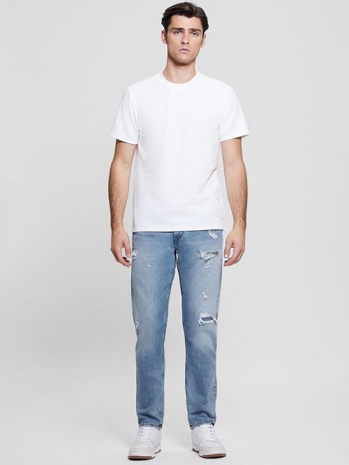 Guess Textured Stripe Tee Albi | GUESS-SN30613