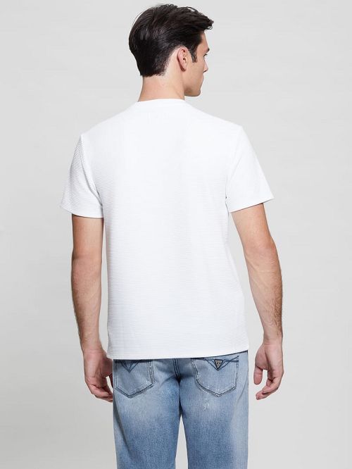 Guess Textured Stripe Tee Albi | GUESS-SN30613