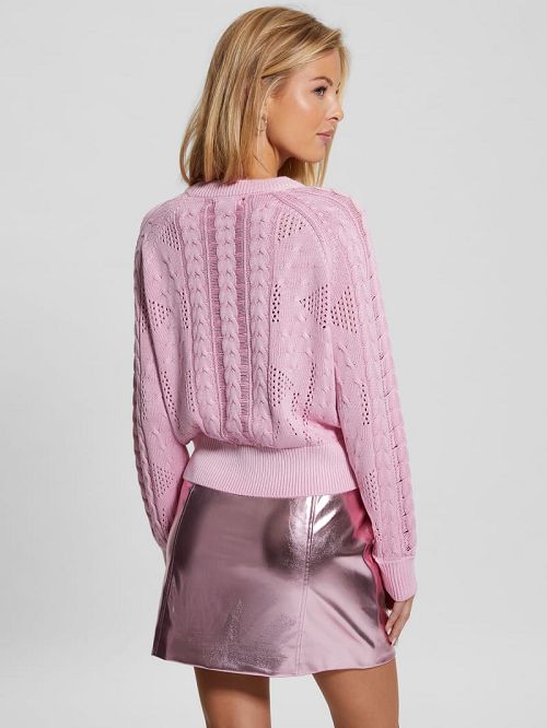 Guess Theodora Cable-Knit Sweater Roz | GUESS-SN27622