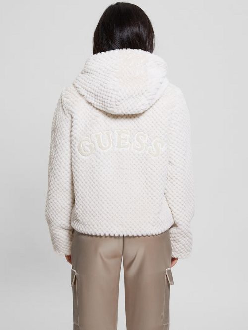 Guess Theoline Faux-Fur Hooded Jacket Albi | GUESS-SN28086