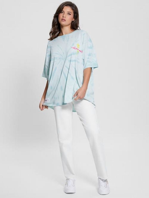 Guess This Planet Oversized Lounge Tee Albastri | GUESS-SN27232