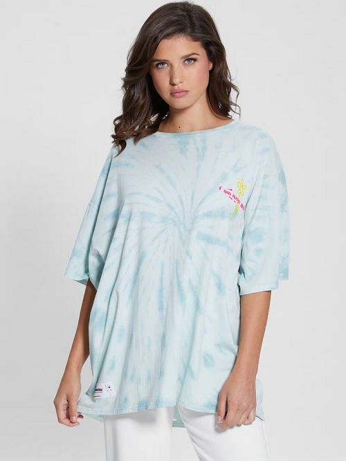 Guess This Planet Oversized Lounge Tee Albastri | GUESS-SN27232