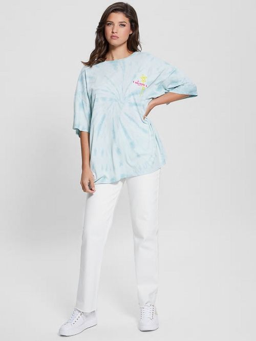 Guess This Planet Oversized Lounge Tee Albastri | GUESS-SN27232