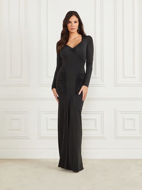 Guess Thriller Maxi Dress Negrii | GUESS-SN26911
