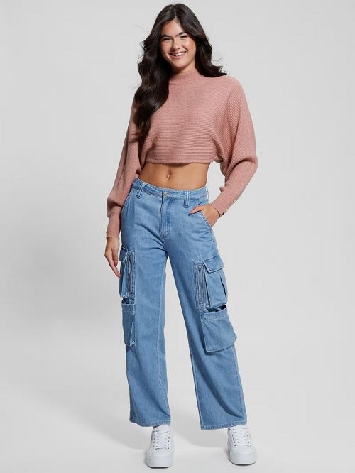 Guess Toki Open Back Shrug Sweater Roz | GUESS-SN27628