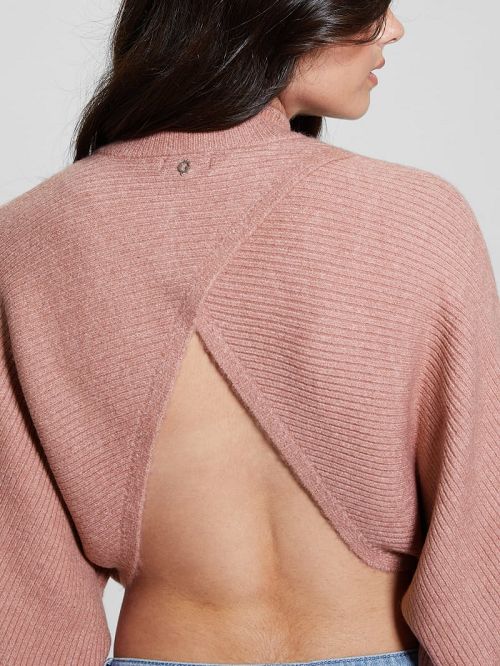 Guess Toki Open Back Shrug Sweater Roz | GUESS-SN27628