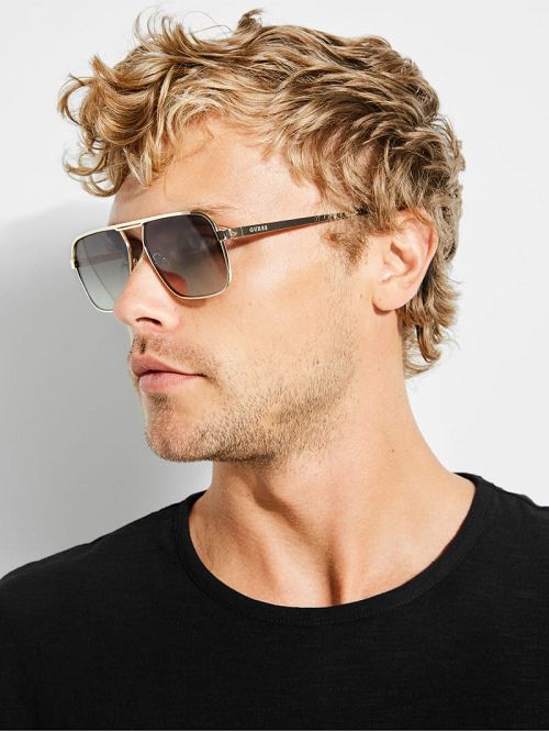 Guess Top Bar Aviator Sunglasses Aurii | GUESS-SN31820