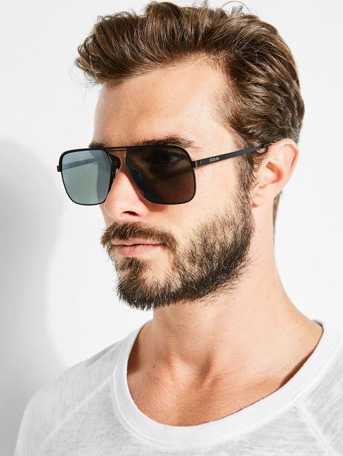 Guess Top Bar Aviator Sunglasses Negrii | GUESS-SN31822
